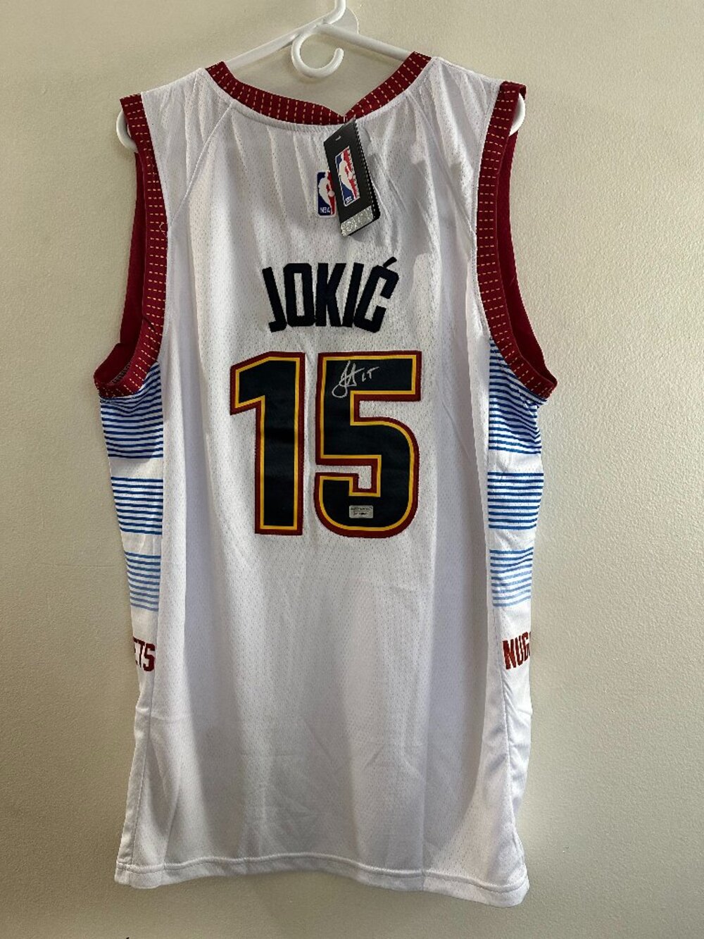 NIKOLA JOKIC SIGNED DENVER NUGGETS AUTOGRAPHED NIKE JERSEY W/COA - XL/52 - 15-01